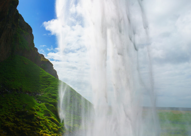 Wasserfall von hinten